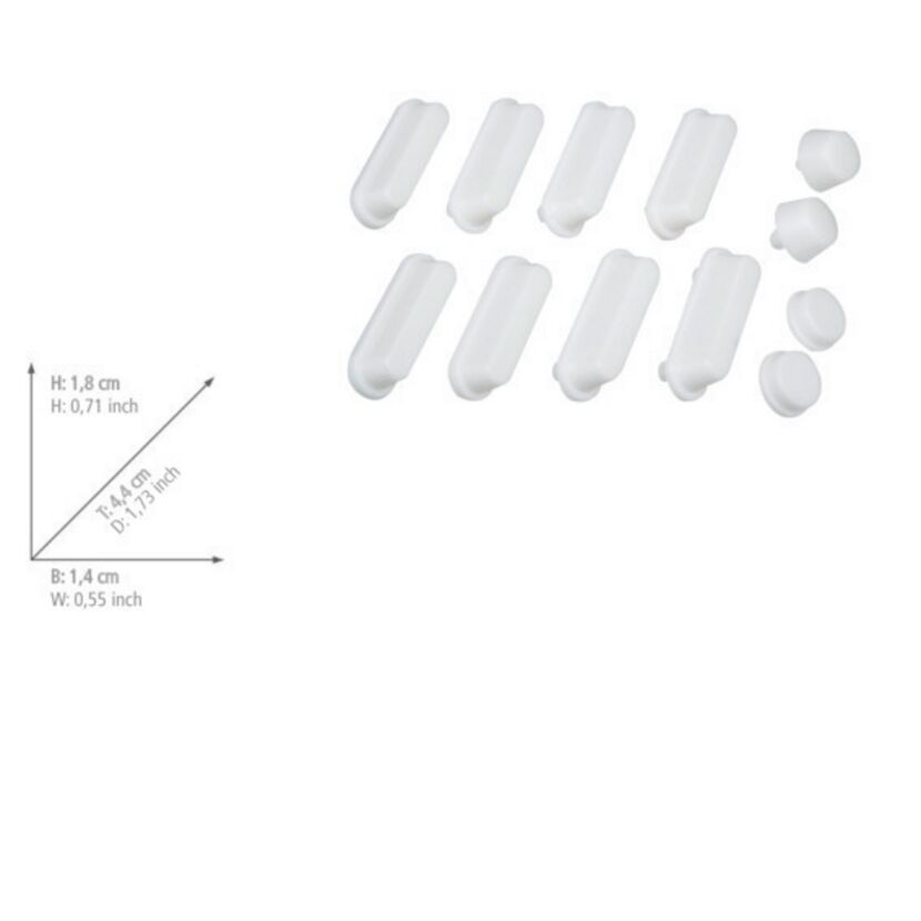 Puffer-Set für WC-Sitz weiß für Holz- und Polyresin WC-Sitze