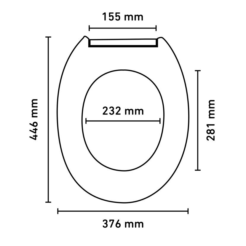 WC-Sitz Colorado weiß mit Maßen