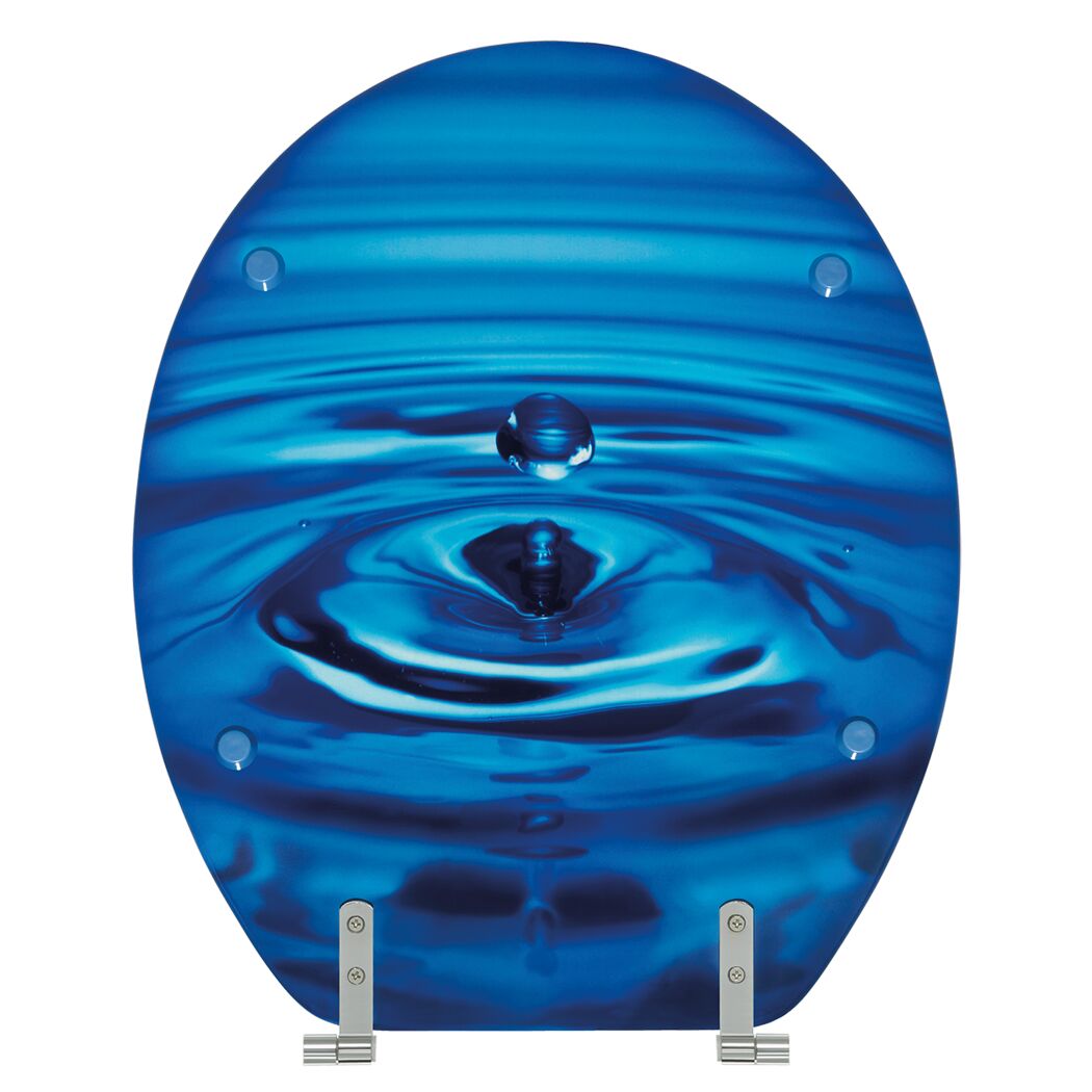WC-Sitz mit Wassertropfen-Motiv
