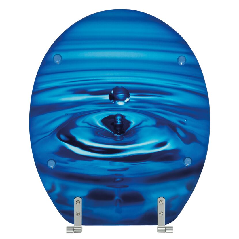 WC-Sitz mit Wassertropfen-Motiv