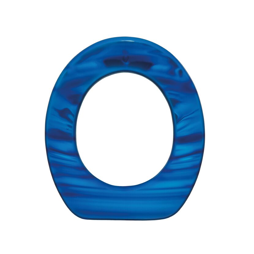 Blauer WC-Sitz Tropfen