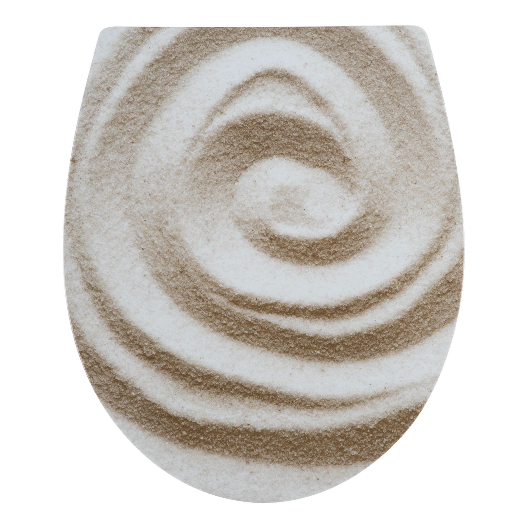 WC-Sitz mit Sandmuster