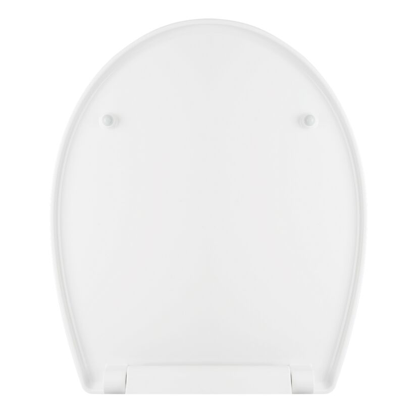 Weißer WC-Sitz von oben