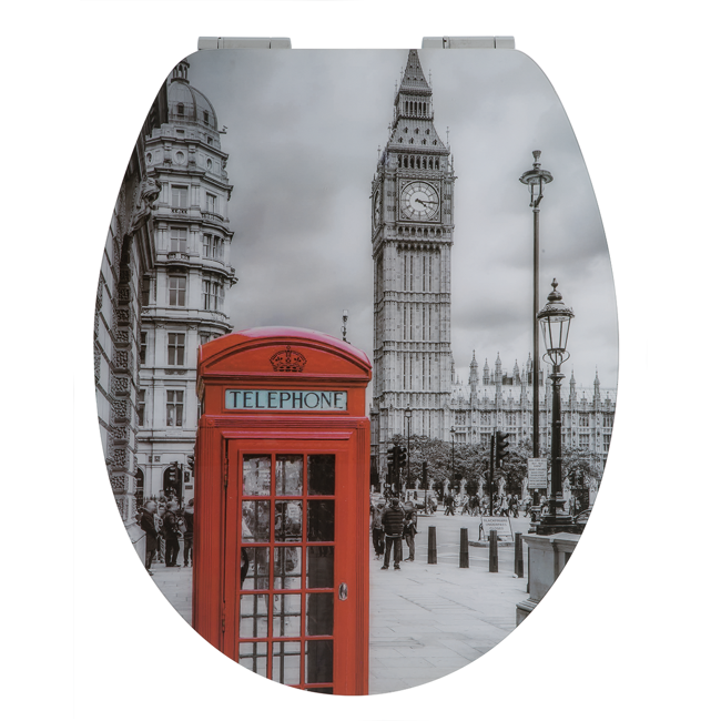 Bild von WC-Sitz 'London' mit Absenkautomatik, grau
