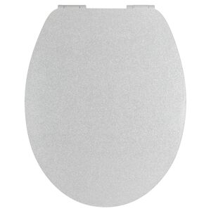 WC-Sitz 'Glitzer' mit Absenkautomatik silber 46,8 x 37,8 cm