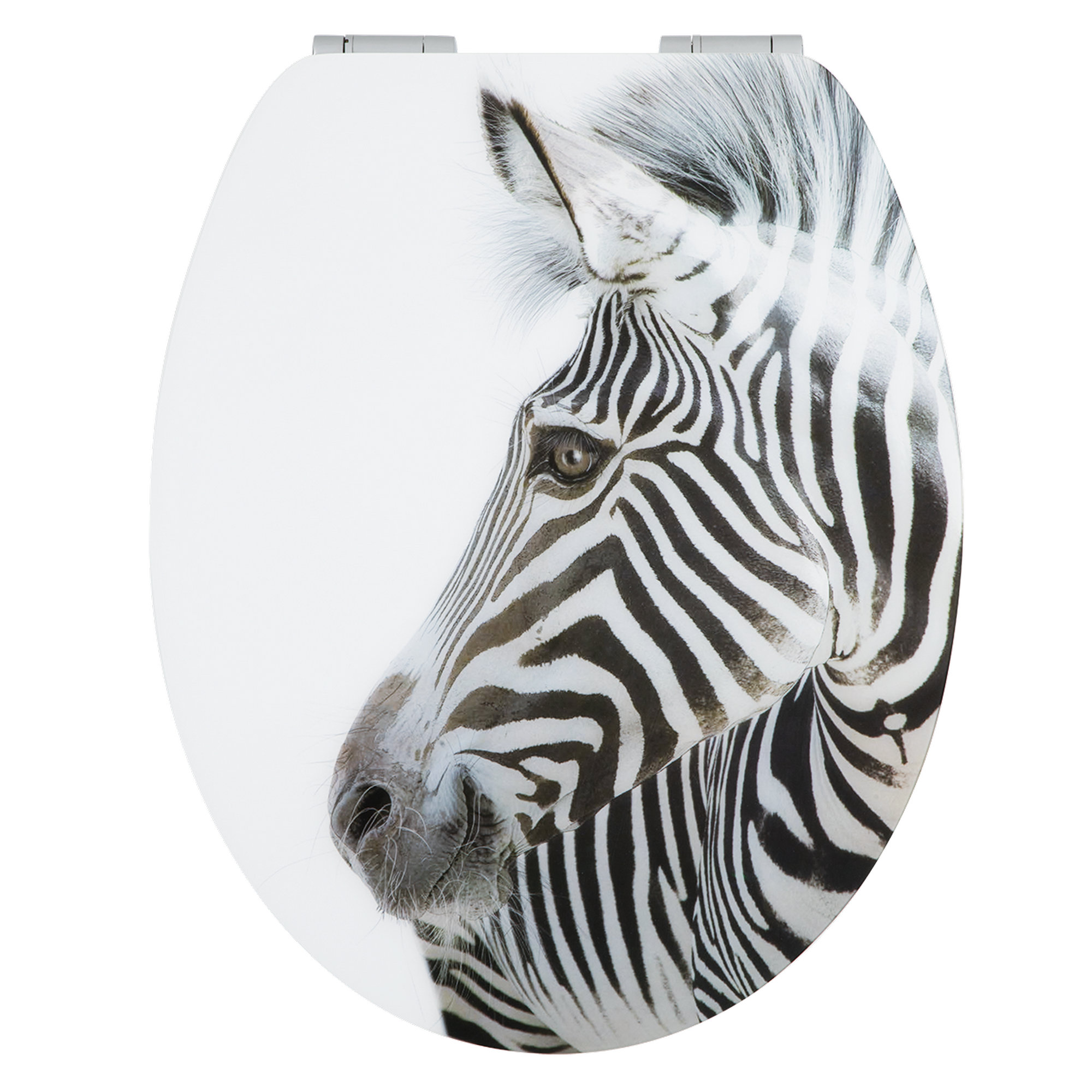 WC-Sitz 'Zebra' mit Absenkautomatik, schwarz-weiß + product picture