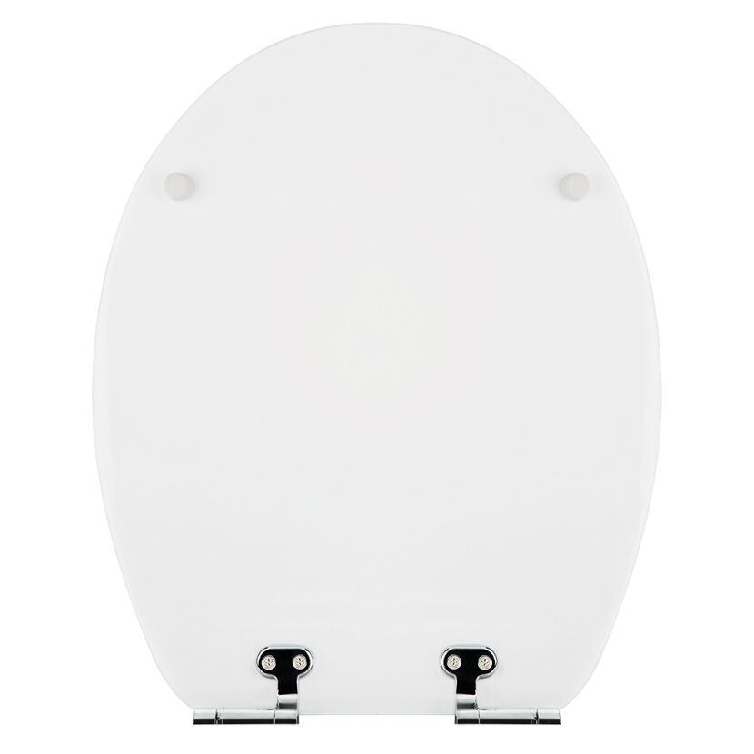 Weißer WC-Sitz Strand von oben