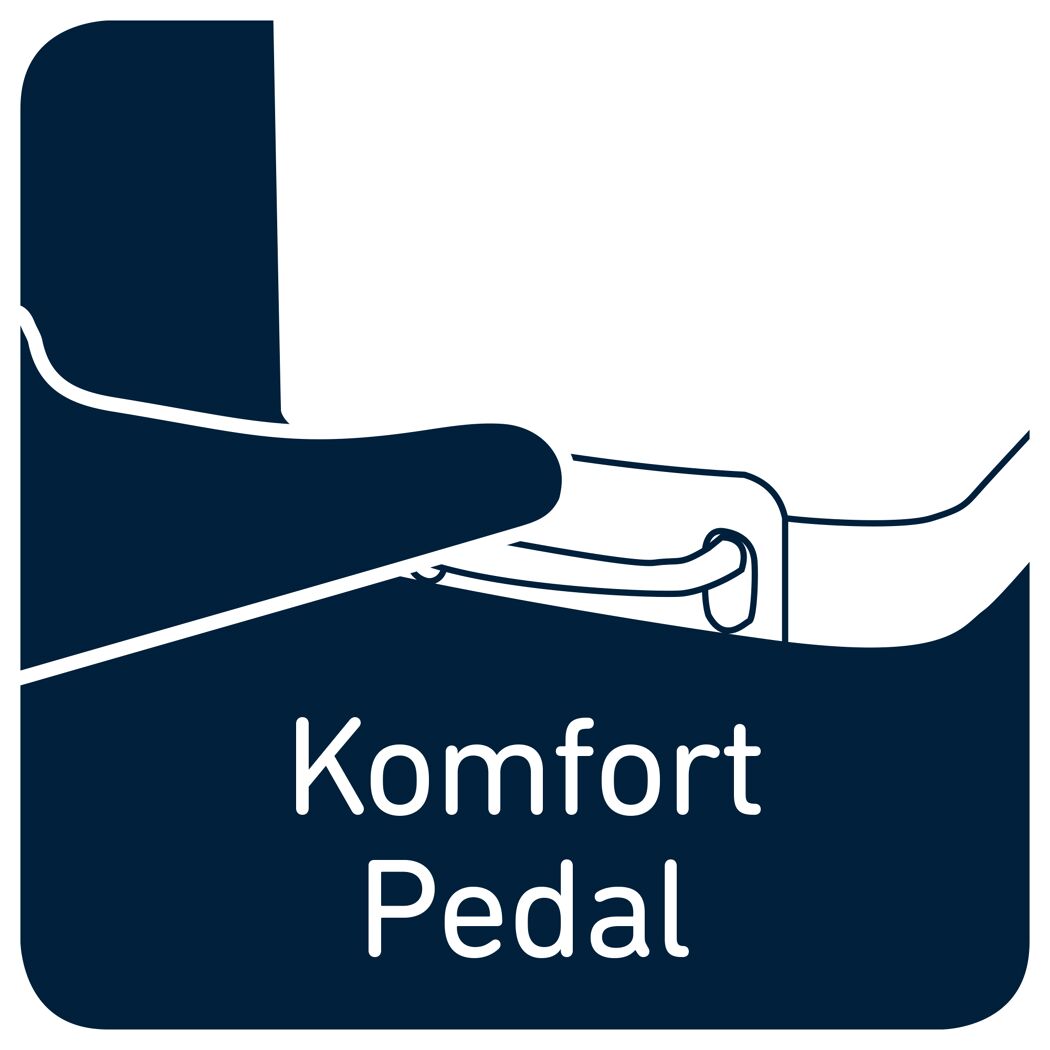 Fußpedal des Kosmetikeimers Emil