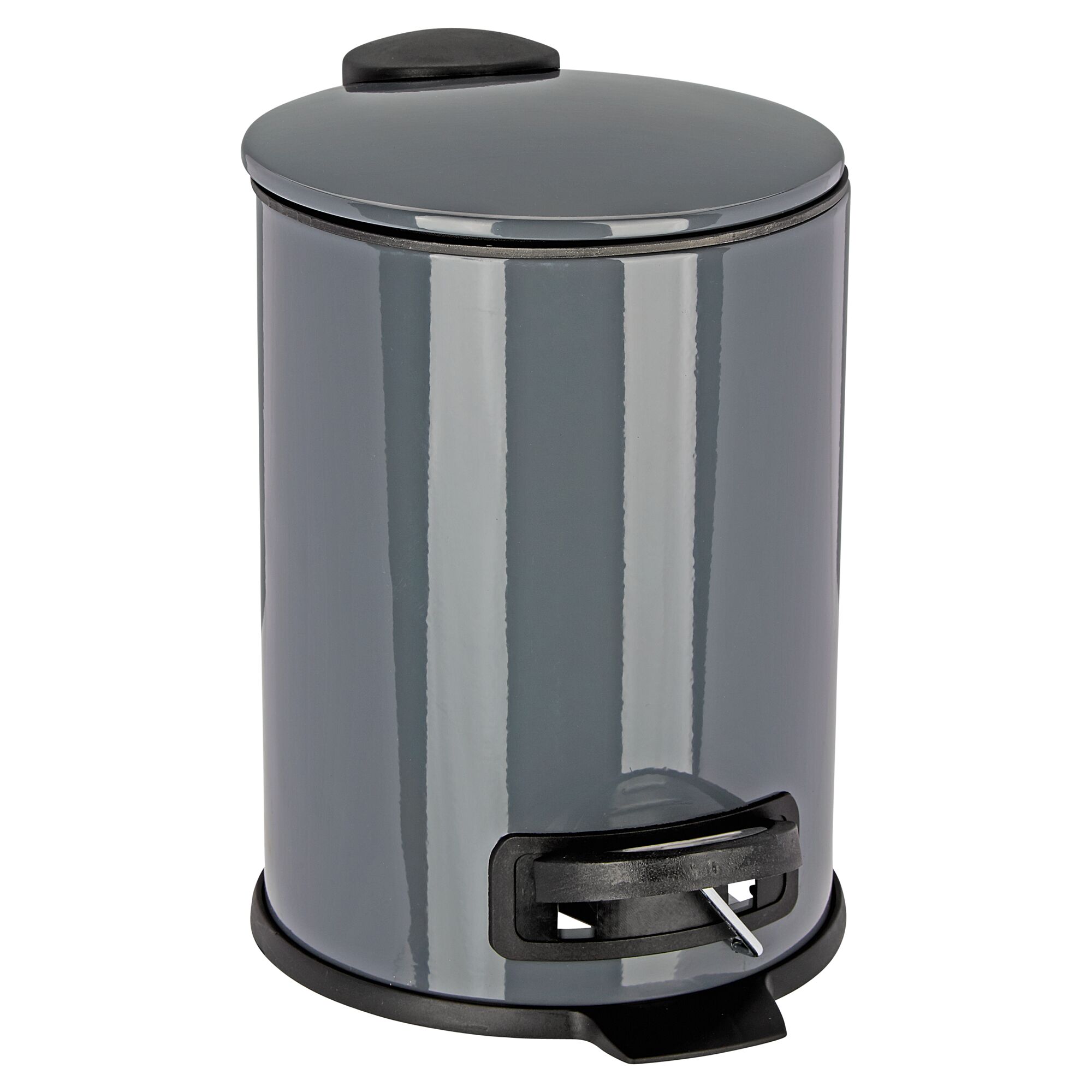 Anthrazitfarbener Kosmetikeimer Emil mit Pedal