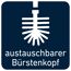 Austauschbarer Bürstenkopf einer WC-Bürste