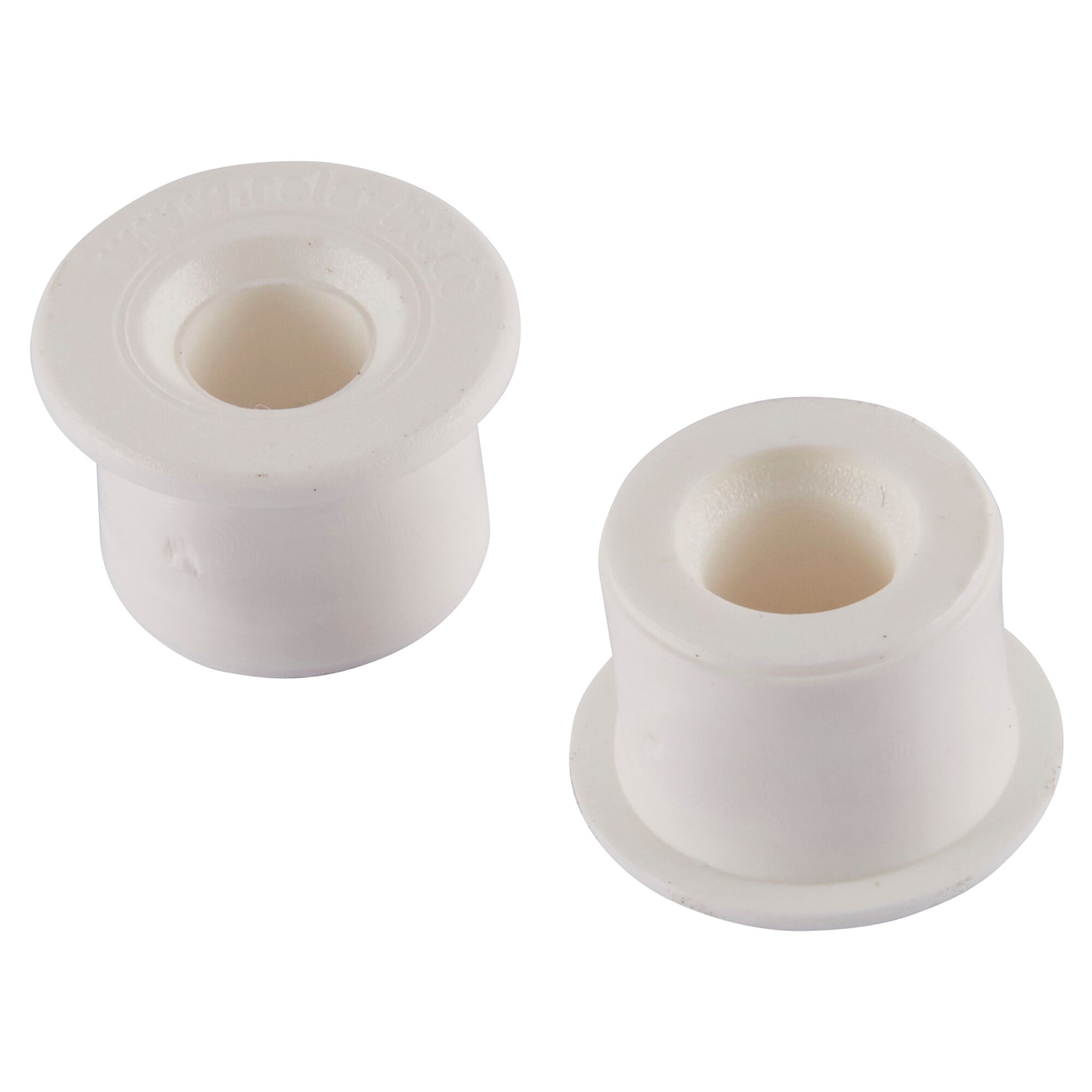 Zwei weiße WC-Sitz Stopfen