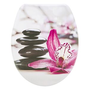 WC-Sitz 'Orchidee' mehrfarbig Duroplast Absenkautomatik 45 x 37,5 cm