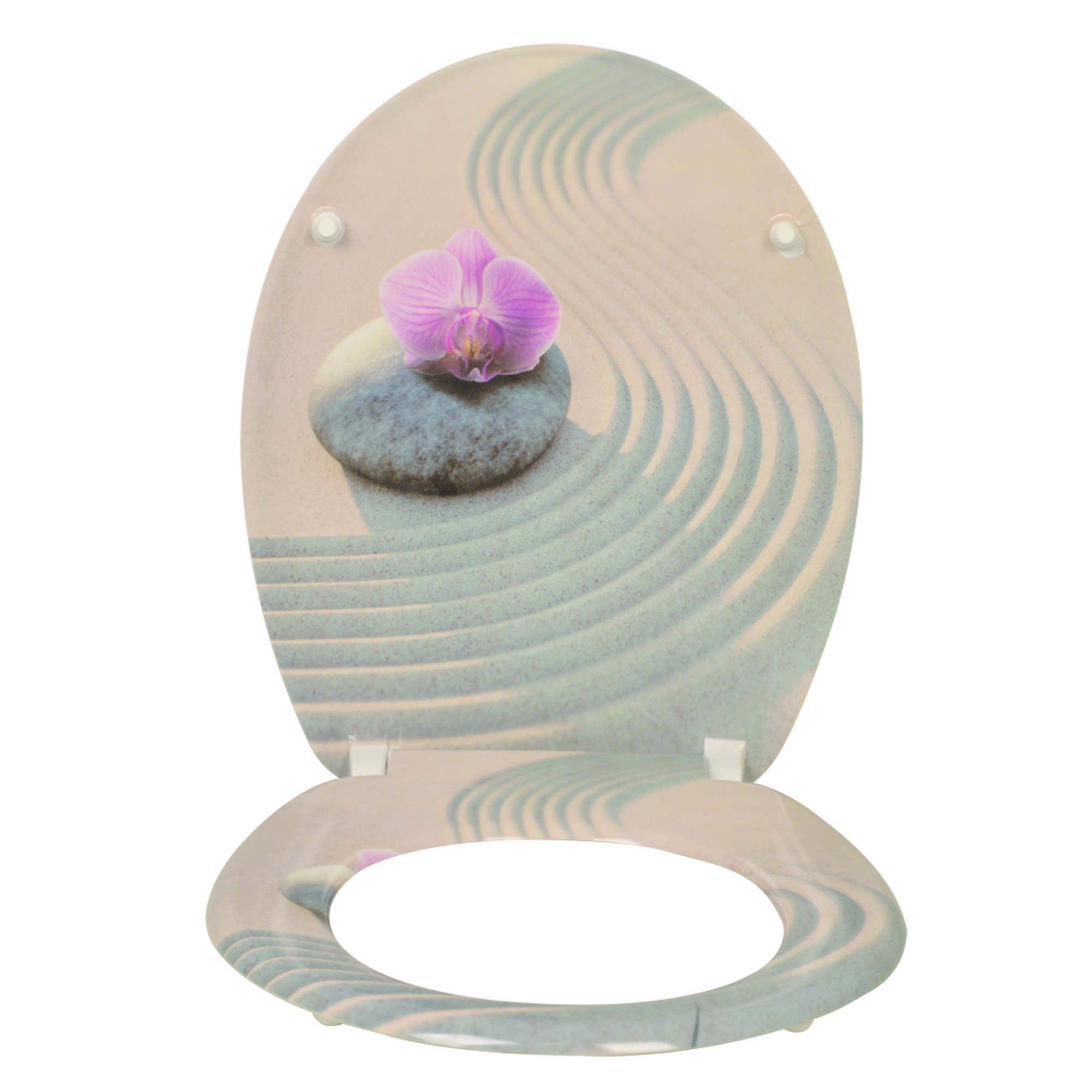 WC-Sitz 'Zen Garden' mehrfarbig Duroplast Absenkautomatik 45 x 37,5 cm + product picture