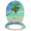 Verkleinertes Bild von WC-Sitz 'Palm' mehrfarbig Duroplast Absenkautomatik 45 x 37,5 cm