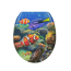Verkleinertes Bild von WC-Sitz 'Aquarium' mehrfarbig Duroplast Absenkautomatik 45 x 37,5 cm