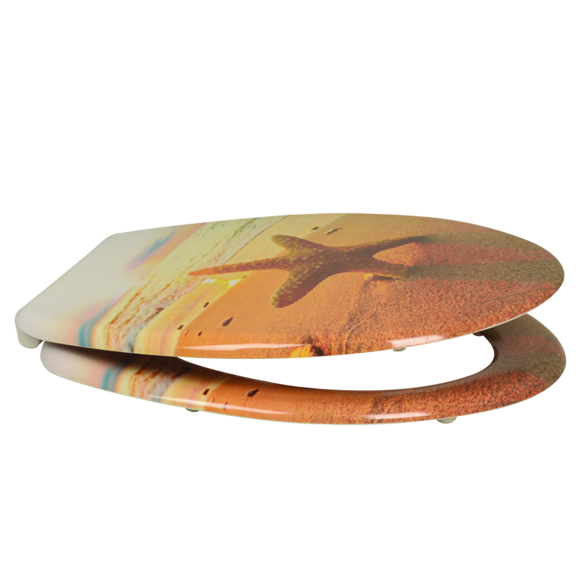 WC-Sitz 'Sunset' mehrfarbig Duroplast Absenkautomatik 45 x 37,5 cm + product picture