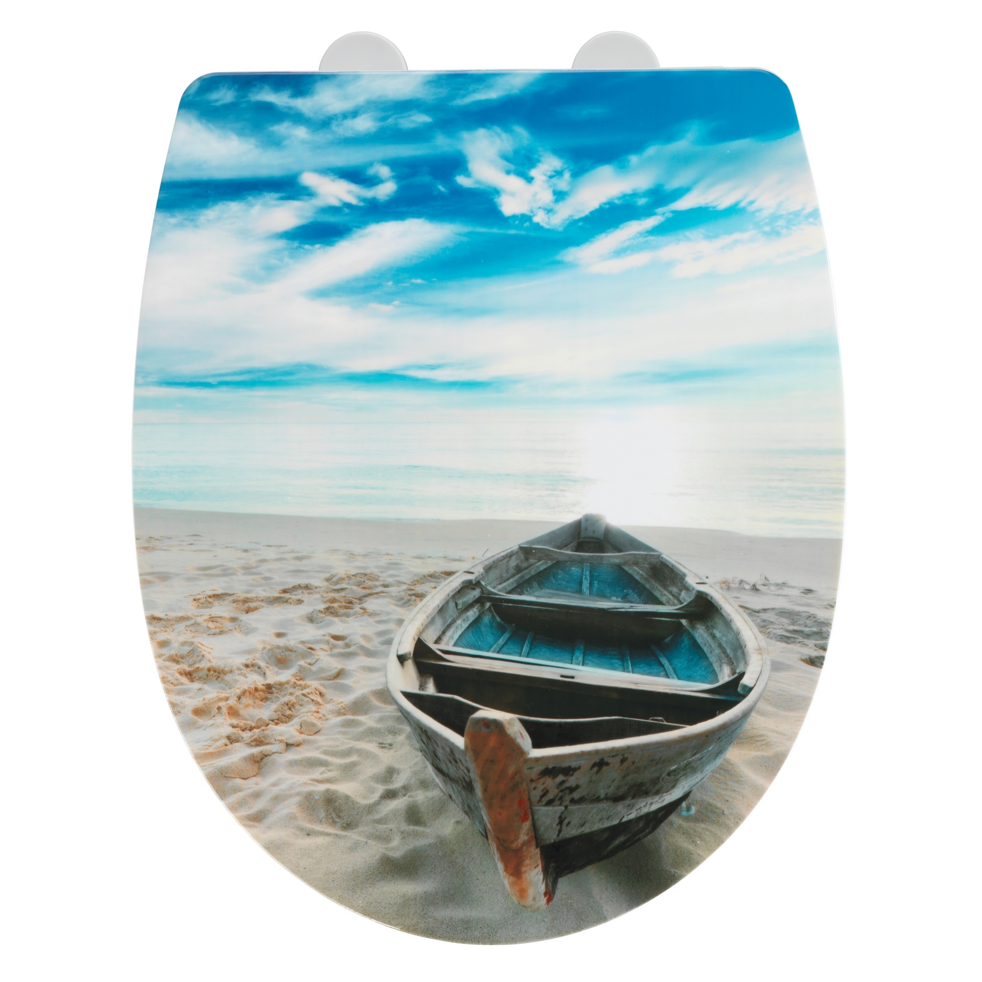 Wenko WC-Sitz ‚Boat‘ Thermoplast high gloss 45 x 36,5 cm