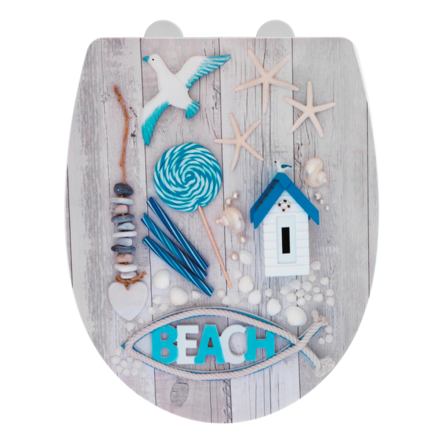Bild von WC-Sitz 'Beach' Thermoplast high gloss 45 x 36,5 cm