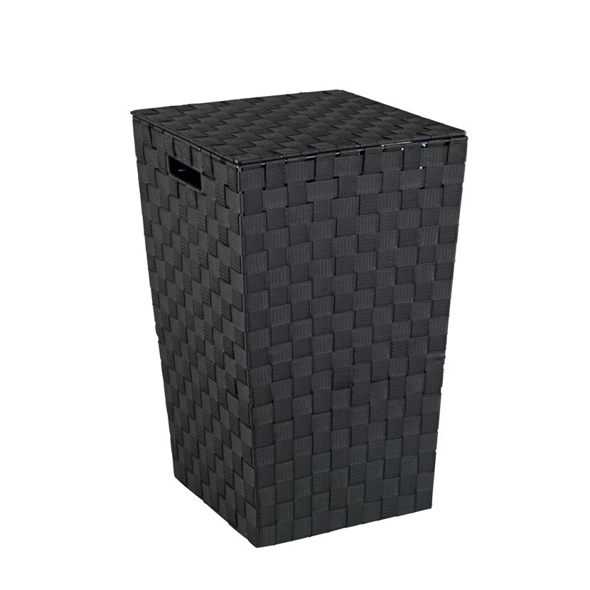 Wäschetruhe 'Adria Square' schwarz 33 x 33 x 53 cm