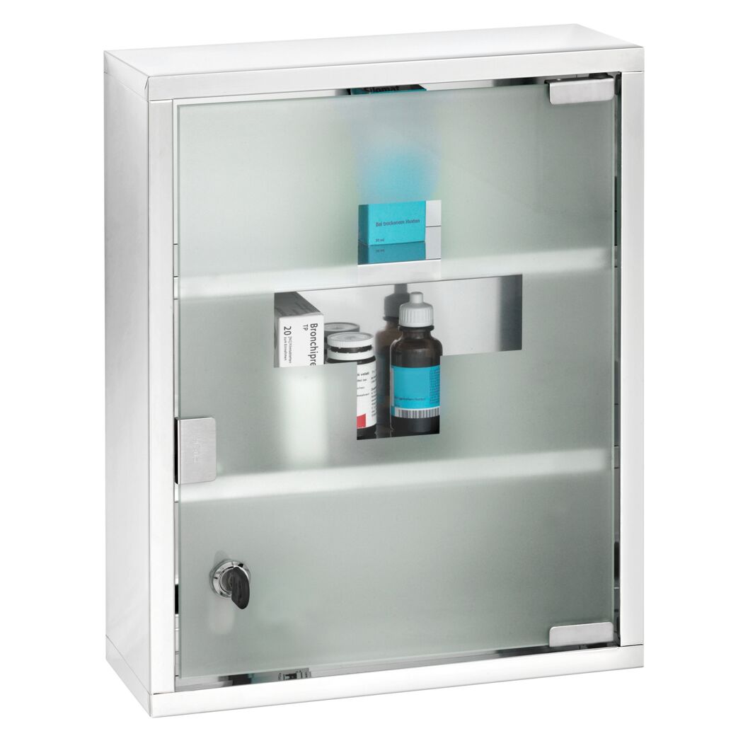 Medikamentenschrank mit Medikamenten