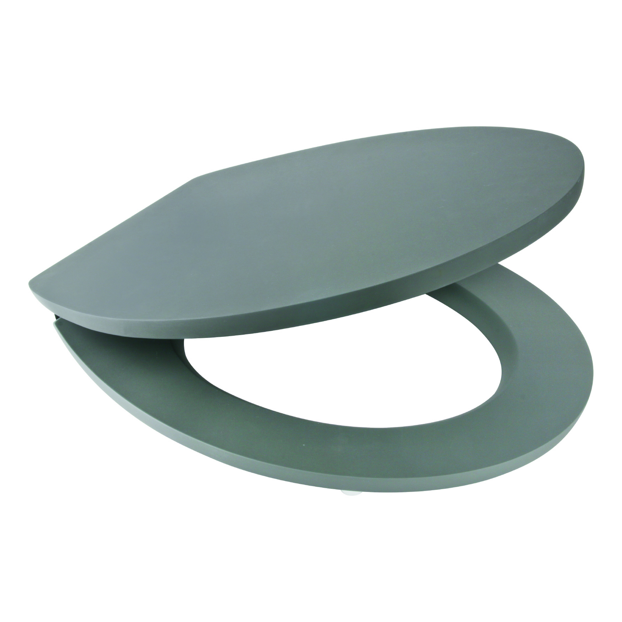 Image of WC-Sitz 'Soft Touch' grau mit Soft Touch Oberfläche