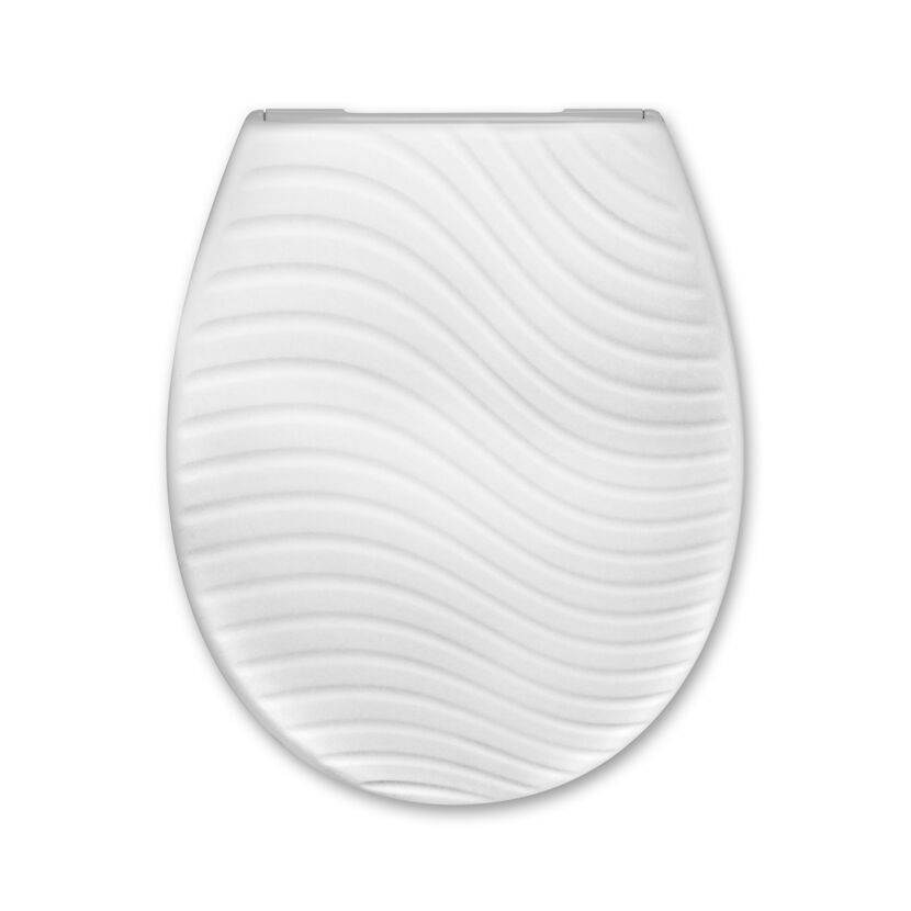 Weißer WC-Sitz CEDO Bondi Waves mit Wellenmuster