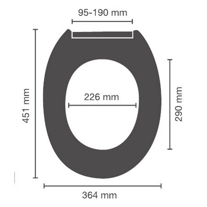 WC-Sitz Lama 3D mit Maßen