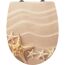 WC-Sitz mit Sand und Seesternen