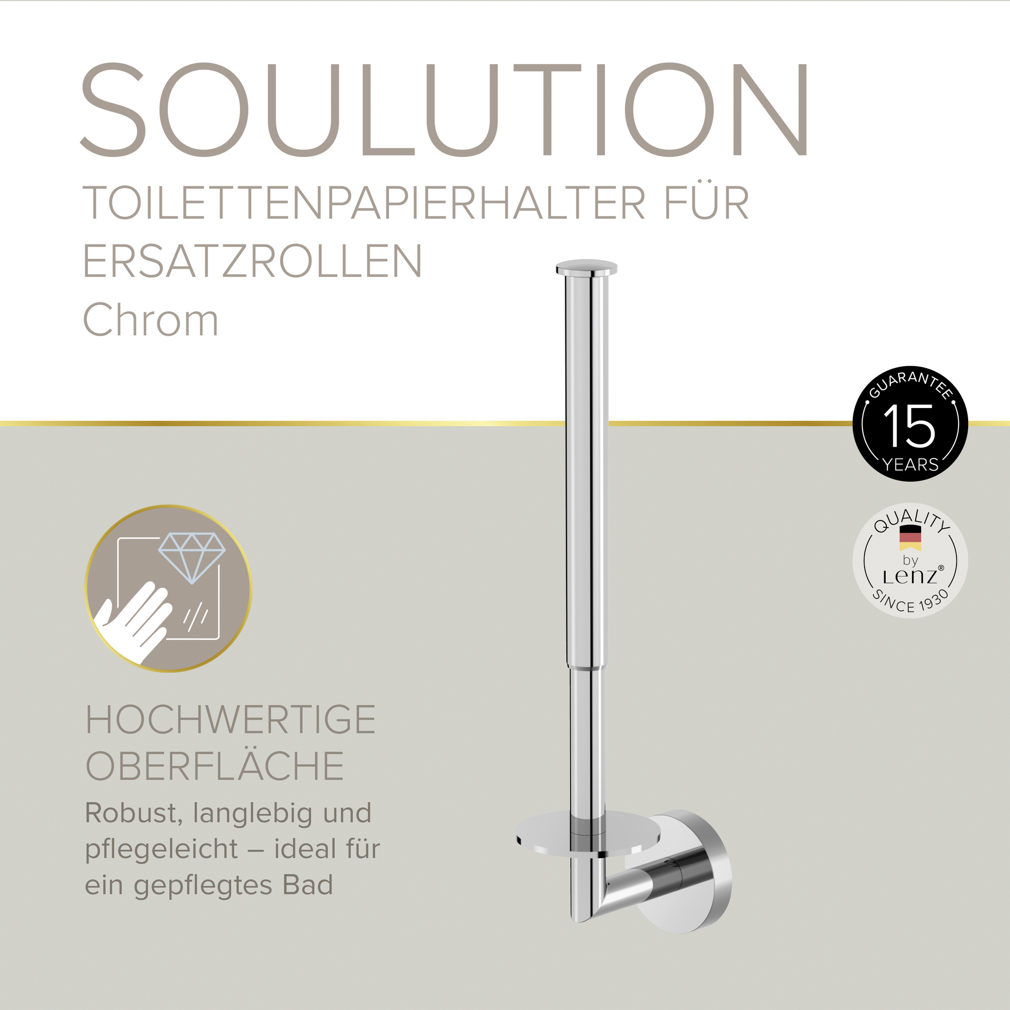 Reserve-Toilettenpapierhalter 'Soulution' teleskopierbar verchromt