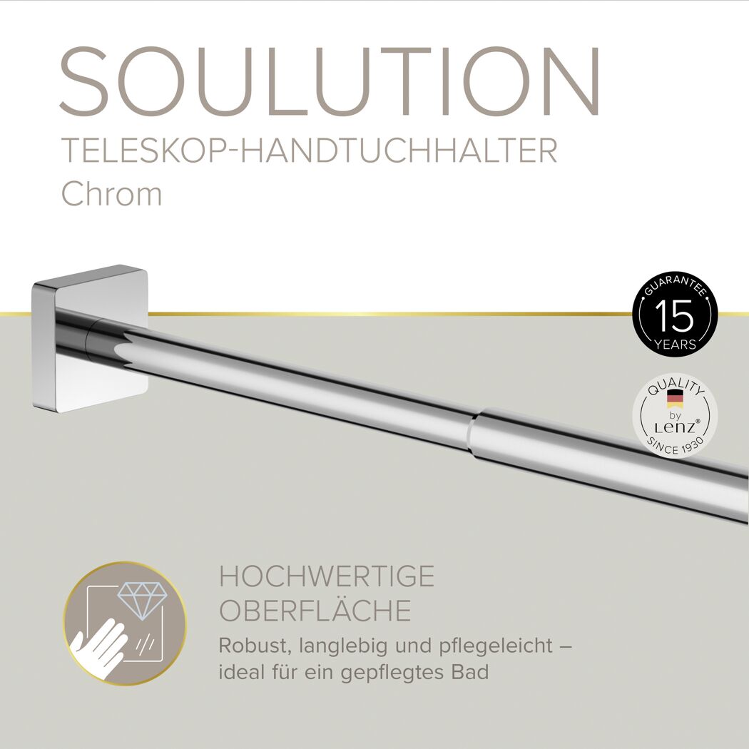 Handtuchhalter 'Soulution' verchromt 37-52 cm