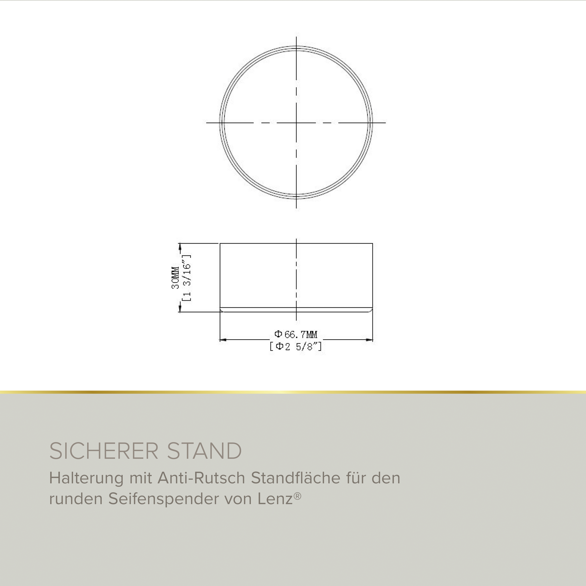 Becherhalter 'Soulution' chromfarben rund