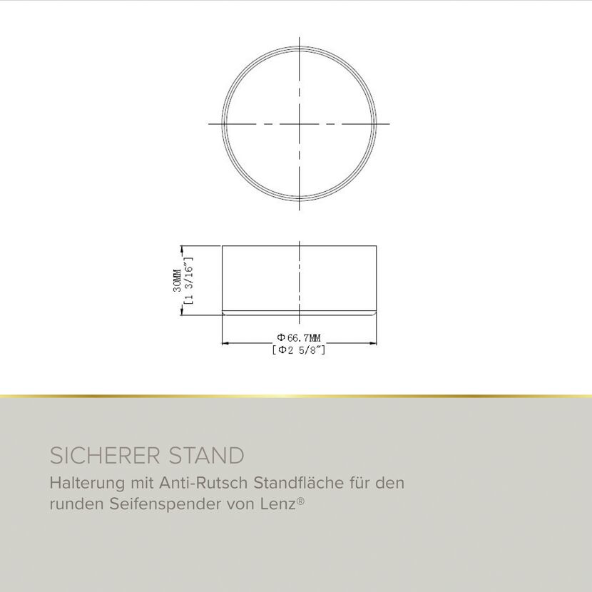 Becherhalter 'Soulution' chromfarben rund