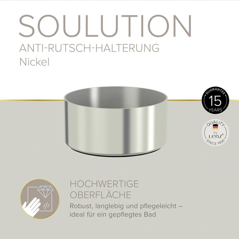 Becherhalter 'Soulution' nickelfarben rund