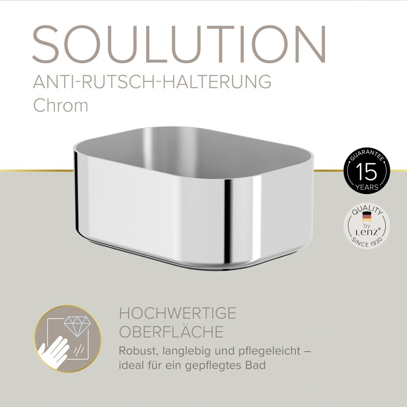 Becherhalter 'Soulution' chromfarben eckig