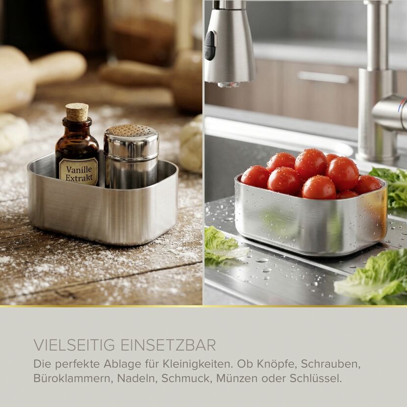 Becherhalter 'Soulution' nickelfarben eckig