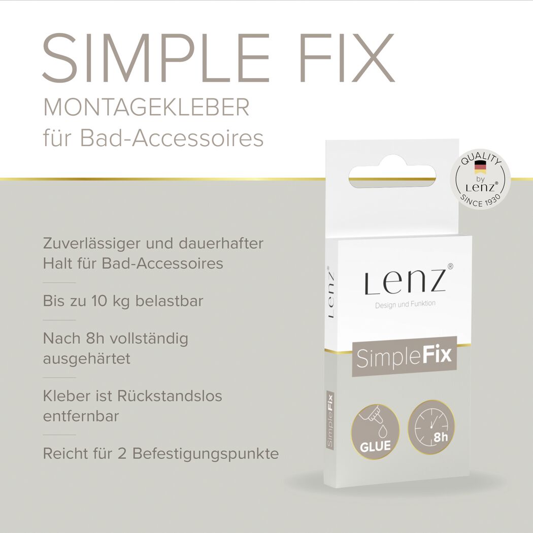 Klebe-Set für Bad-Accessoires 'Simple Fix'