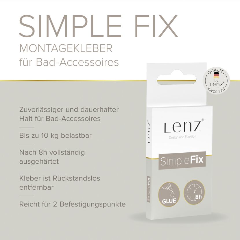 Klebe-Set für Bad-Accessoires 'Simple Fix'