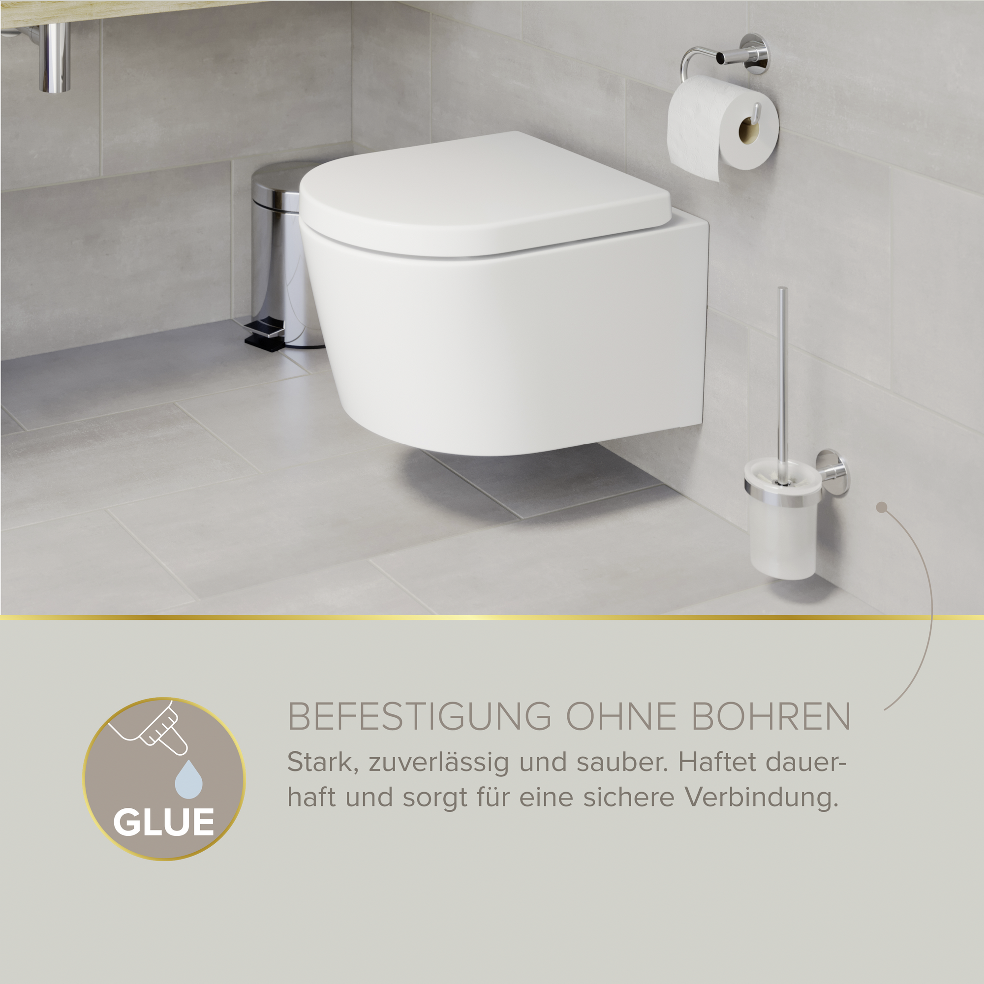 Klebe-Set für Bad-Accessoires 'Simple Fix'