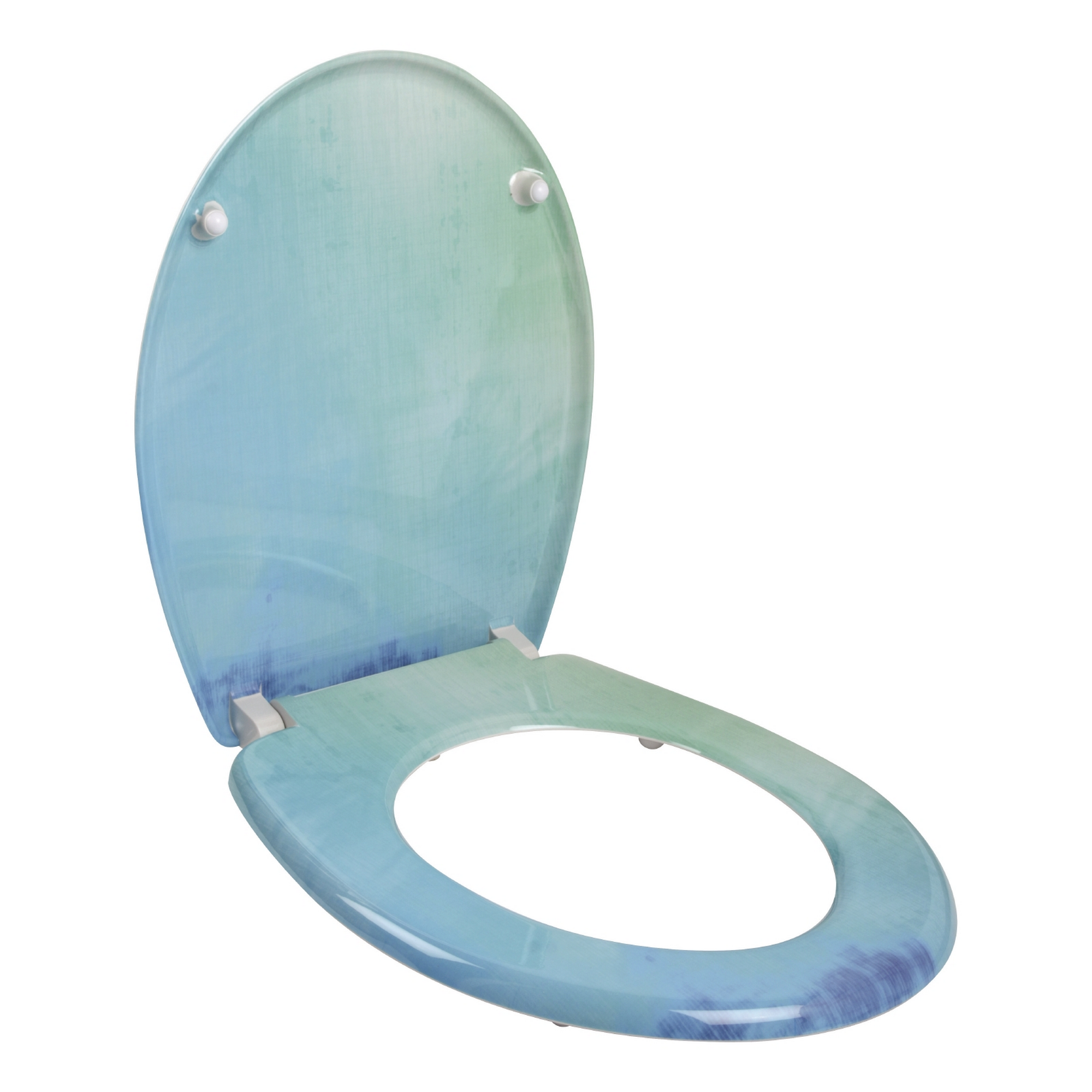 WC-Sitz 'Dekor Farbig' blau Duroplast, mit Absenkautomatik + product picture