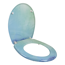 Verkleinertes Bild von WC-Sitz 'Dekor Farbig' blau Duroplast, mit Absenkautomatik
