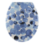 Verkleinertes Bild von WC-Sitz 'Dekor Tupfen' blau/weiß Duroplast, mit Absenkautomatik