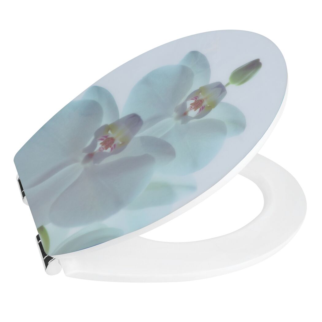 WC-Sitz Harmonie mit Orchideen-Motiv