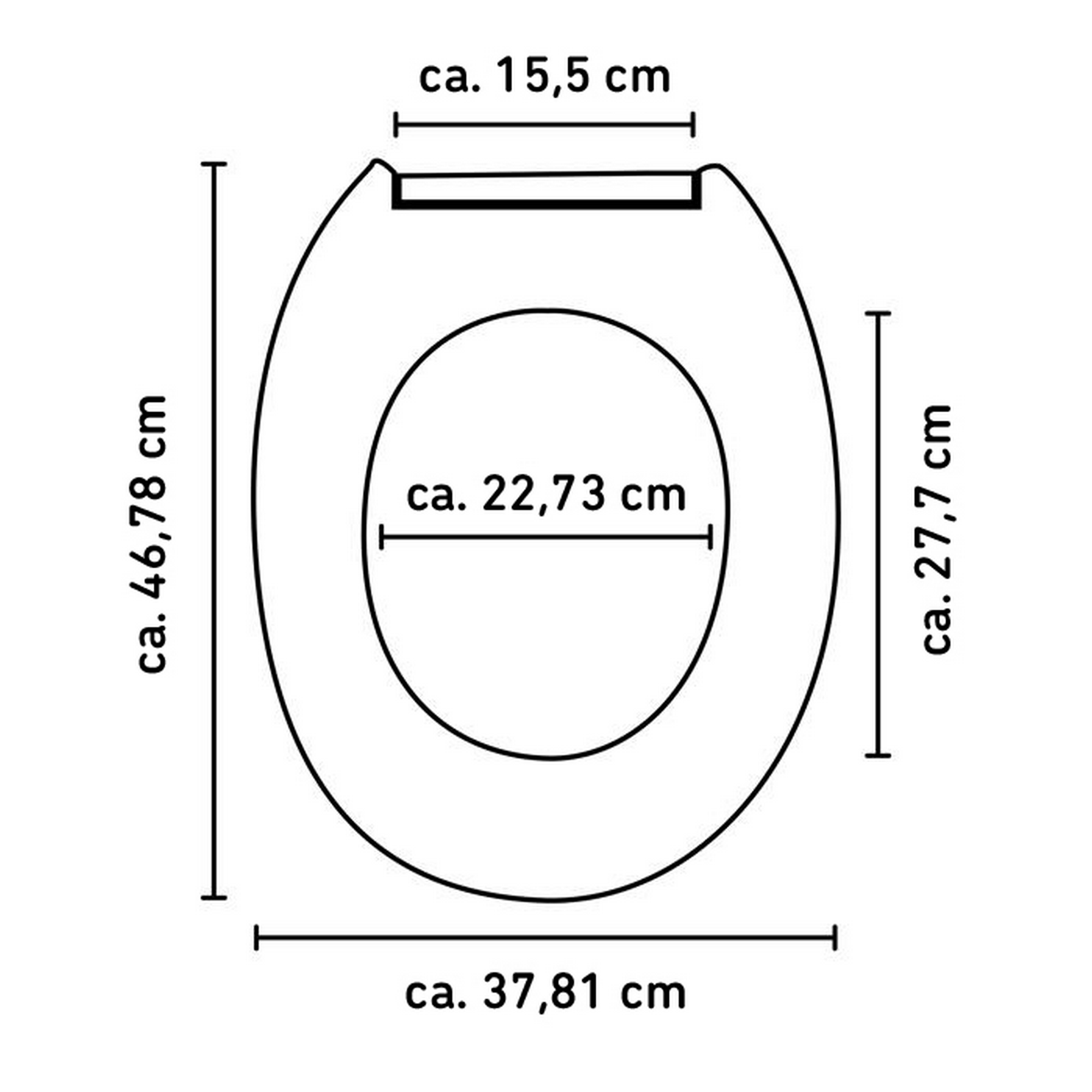 WC-Sitz 'Glitzer' mit Absenkautomatik silber 46,8 x 37,8 cm + product picture