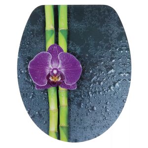 WC-Sitz 'Orchidee' mit Absenkautomatik Holzkern