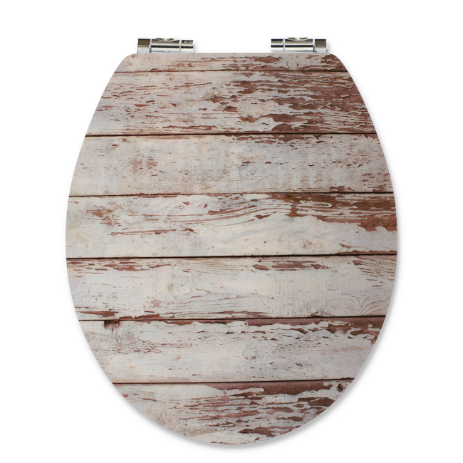 Bild von WC-Sitz 'Wood' grau 46,8 x 37,8 cm