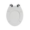WC-Sitz Havanna weiß mit Metallbeschlägen