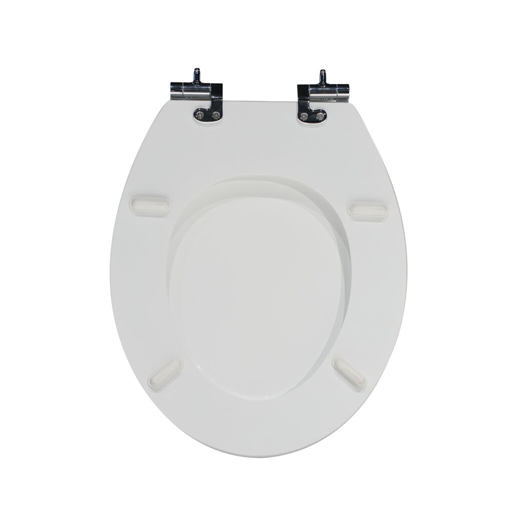 WC-Sitz Havanna weiß mit Metallbeschlägen