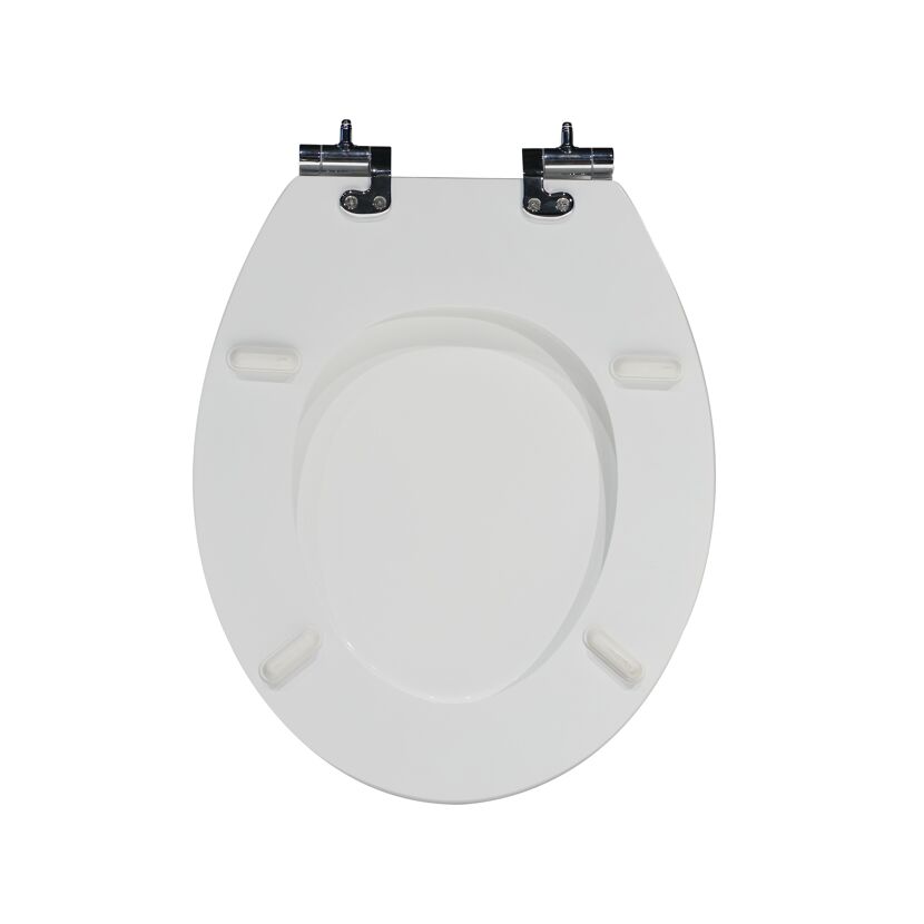 WC-Sitz Havanna weiß mit Metallbeschlägen