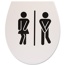 Verkleinertes Bild von WC-Sitz 'Ladies & Gents' mit Absenkautomatik weiß/schwarz 44,6 x 37,9 cm