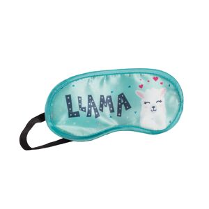 Schlafmaske 'Gute Nacht Lama' salbeigrün